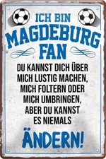 Blechschild fußball hier - blechschild,