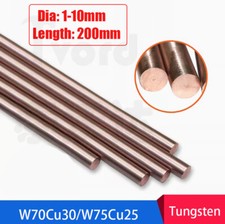 W70/W75 Wolfram Kupfer Rund Stäbe Massive Metall Rundstab Ø1mm-10mm Länge 200mm