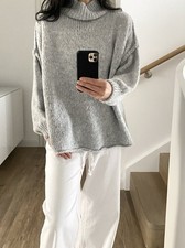 Pullover Grau 36-42 Oversized