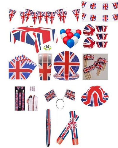 Vintage union jack wimpelkette - vintage,