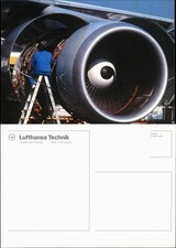 Lufthansa Arbeiten am Triebwerk, Techniker, Flugwesen Flugzeug 1990