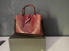 Longchamp Roseau Cuir M Made In France Bag Shoulder Strip + Clutch Bag