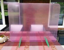 Spuckschutz Hygieneschutzwand Platte mit 2 Füßen 910 x 730mm Kunststoffglas klar