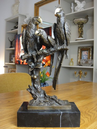 Bronze papagei marmor - papagei, luxus