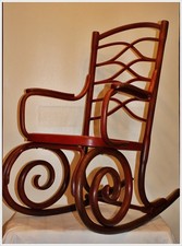 Thonet Schaukel Stuhl Fauteuil Schaukler  Modell 62 Wien 1897 Schutzmarke "2"