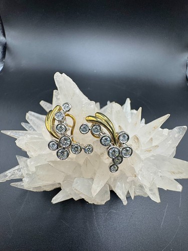 Ohrringe 750 gold bicolor - ohrringe,