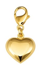 Charm pendant - heart, 3d