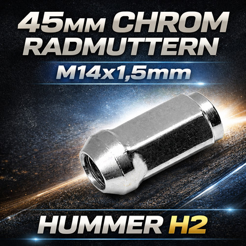 45mm chrom radmuttern - 45mm,