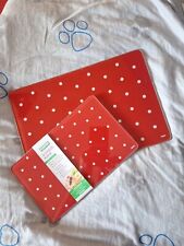 Glas Schneideplatte / Brettchen Kesper Rot Weiß Punkte