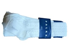 FALKE Kinder Strumpfhose Gr. 80/92 Weiß Klassisch Zopfstrickmuster