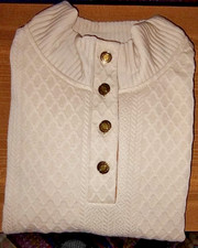 Herren Strickpullover, warmer Winterpullover mit Stehkragen und Knopfleiste