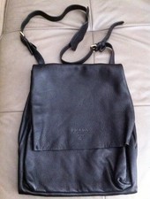 PRADA Tasche messenger weekender Hirschleder Schwarz Unisex