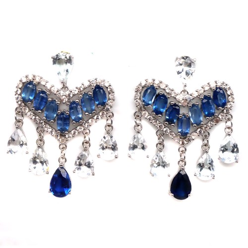 925 silber blau kyanit topas - blau,