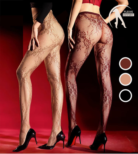 Netzstrumpfhose netz blumen - netzstrumpfhose,