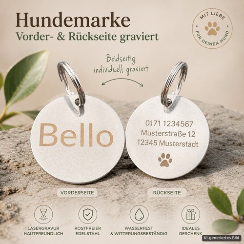 Hundemarke mit gravur - gravur,