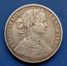 Taler Frankfurt 1860 Francofurtia Silber