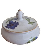 Johann Seltmann Vohenstrauß Zuckerdose Porzellan Weiß Blumenmuster Vintage