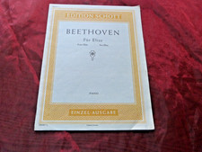 BEETHOVEN Für Elise  Noten für Klavier Edition Schott 06641 1/2