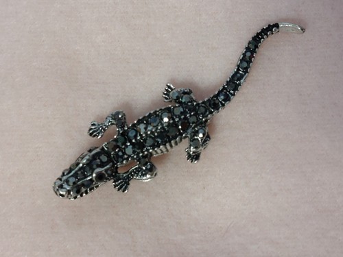 Schmuck brosche krokodil - brosche,
