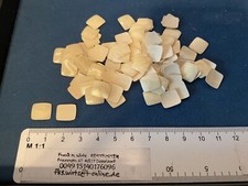 100 Plättchen Schmuckherstellung perlmuttfarben rechteckig DIY  NOS Neugablonz