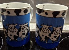 Könitz Porzellan Kaffeebecher Tasse Kaffeetassen Becher Set 2 teilig Kühe