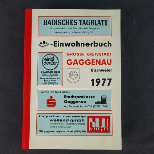 Altes einwohnerbuch gaggenau - 1,