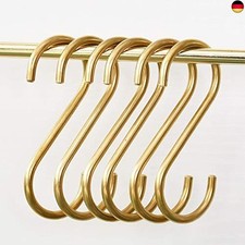 6 Stück, S-Haken Gold, S
