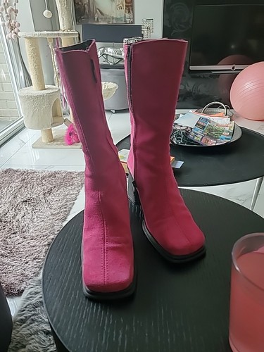Wildlederstiefel pink 36 - wildlederstiefel,
