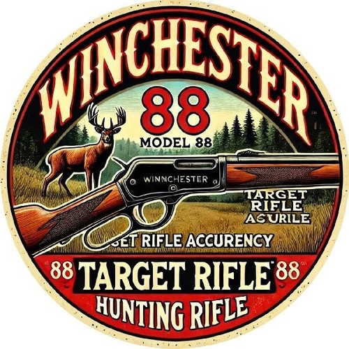 Blechschild rund winchester - blechschild,
