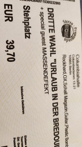 Dritte wahl ticket - wahl, 7.dez