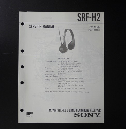 Original sony srf - sony, srf-h2