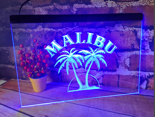 Malibu schnaps led neonlicht - malibu,