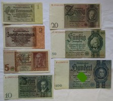 7 Reichsbanknoten Deutsches