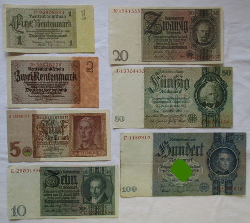 Reichsbanknoten deutsches - 7,