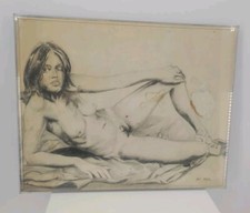 Weiblicher Akt Kohlezeichnung