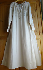 H&M Maxikleid Kleid Stickerei L XL 40 42 44 Broderie Anglaise BOHO  Lochspitze