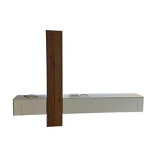 Hülsta Anbauwand Gentis Lack Weiß Akzent Kernnussbaum Naturstamm Mit Beleuchtung