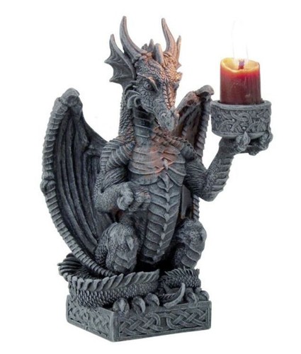 Drache kerzenhalter figur - drache,