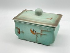 Gebäckdose Villeroy & Boch Art Deco Keramik grün Spritzdekor Deckeldose Dose