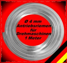 1 Meter, Ø 4mm, belt for lathe, Antriebsriemen, Uhrmacherdrehbank, Emco Unimat 