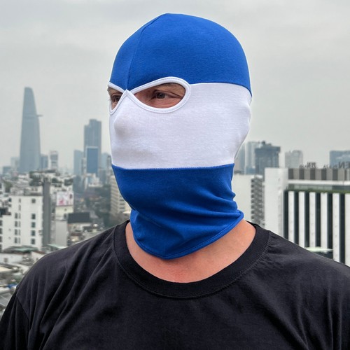 Pgwear sturmhaube blau weiß - blau,
