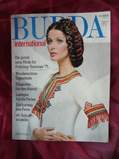 Burda Moden International alte antike Werbung 5/71 Pappe Reklame  70er Jahre 