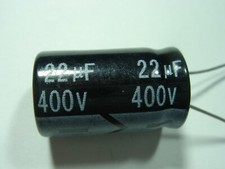 22uF 400V 105°C ESR=2.9 ELKO