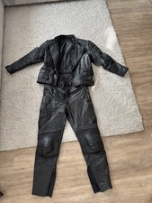 Motorrad Lederkombi 2-teilig Größe 48 (M) – Echtleder, Vintage, schwarz