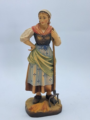 Bemalte holzfigur bäuerin - bemalte, „bäuerin