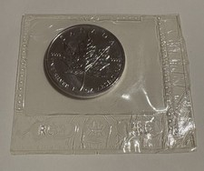 Silbermünze - maple leaf