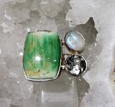 Ring Variscit Mondstein +