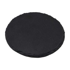 Schieferplatte rund 15 cm -  Käseplatte Dessertplatte Untersetzer Servierplatte