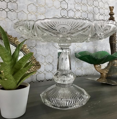 Antik art déco pressglas glas - art,