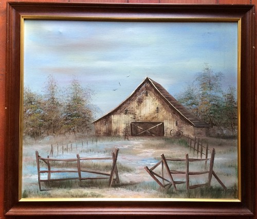 Schafstall gemälde von - -,
